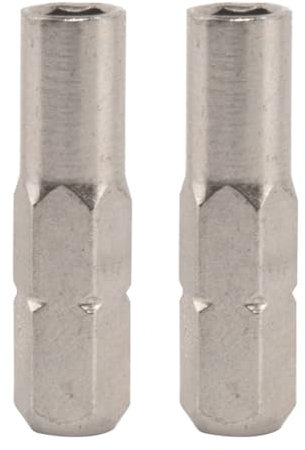 2 Stück Sechskant Schraubendrehereinsätze, 1/4 Zoll Bit Adapter, Vernickelt Magnetisch, Hex-Konverter, 6,35 mm Bis 4 mm Griff