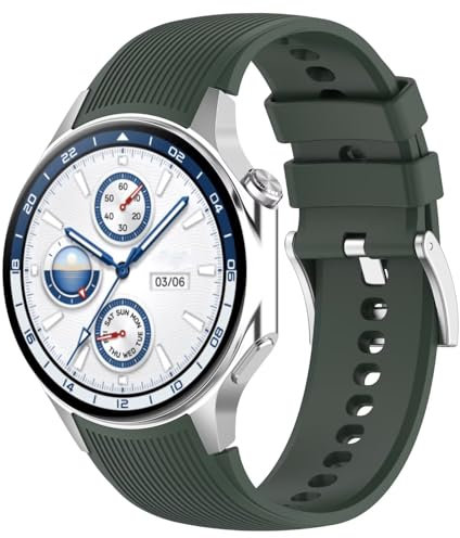 FTRONGRT Correa Compatible con Oppo Watch X2 / X/OnePlus Watch 3 / 2R / 2, Antideslizante y Cómodo, Correa de Silicona Suave Ajustable. Verde Oscuro