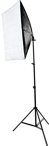 Softbox 135W 50 * 70cm, Eccellente qualità della Luce per la Fotografia in Studio e All'aperto con Supporto Luce da 2 M per Fotografi con Attacco E27 in Lega di Alluminio e Grande