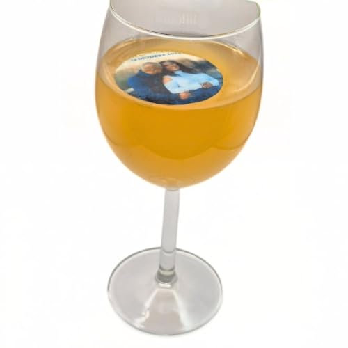 Disques Comestibles Personnalisés pour Boisson et Cocktails - avec votre photo et votre texte - impression alimentaire (15 disques de 5cm pour verre à vin ou à cocktail)