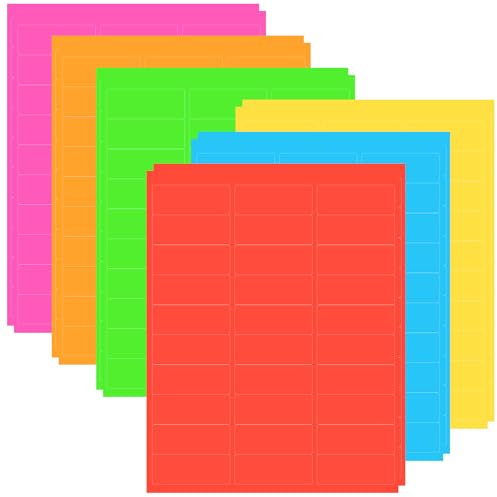 Ptwola 360 Stück Selbstklebend Aufkleber Umzugsaufkleber Etiketten Bunt farbige Ablösbare Adressen Blanko Aufkleber für Laser intenstrahldrucker Lagerräume Umzug Büro Küche Kleine Lager Haus Pakete