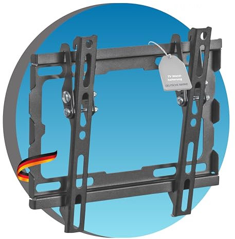 ADVANconnect Soporte de Pared para TV, máx. VESA 200x200 mm, máx. 45 kg, Universal inclinable para televisores Planos y curvos de 23-43 Pulgadas, Negro