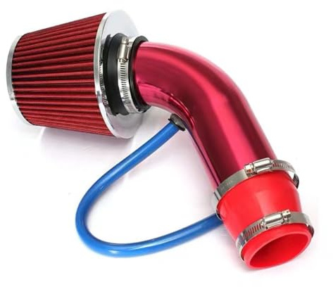 VTANOK Kit di filtri aspirazione dell'Aria Fredda, per Peugeot 207 207CC 207 SW 206 206CC 206 SW 208 307 308 2008 3008 76 mm Filtro a Cono con Tubo in Lega Alluminio Motore Automobili,C