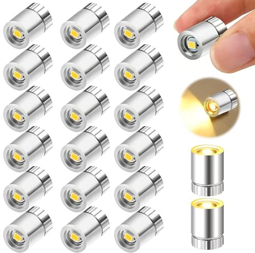PEAPIN 20Pcs Mini Lights Battery Operated Warm White | Small LED Lights For Crafts Dollhouse Paper Lantern Party Decoration Compact Small Light Battery Powered