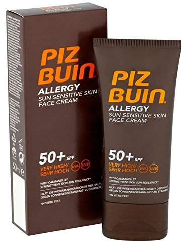 Piz Buin Allergie Gesichtscreme Lsf 50 + 50Ml (Packung mit 2)