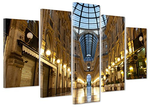 Bild auf Leinwand Canvas – Gerahmt – fertig zum Aufhängen – Galerie Viktor Emanuel II – Milano Zentrum – Dom Mode Fashion 170x86cm