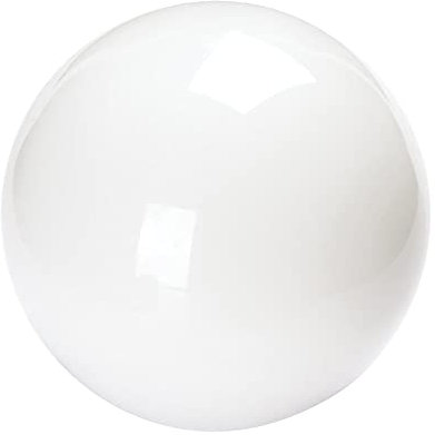 Ersatzglas als Lampenschirm (Ø 135 mm), Lochmaß E14 42 mm, Glaskugel für Kronleuchter, Wandleuchten, Pendelleuchten, Stehleuchten, Weiß glänzend