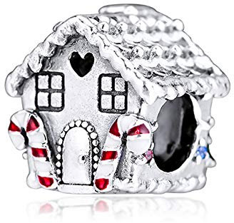 PANDOCCI 2019 Winter Weihnachten Lebkuchenhaus Perle 925 Silber DIY Passt für Original Pandora Armbänder Charme Modeschmuck