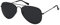 La Optica B.L.M. Sonnenbrille Herren Damen UV400 Retro Pilotenbrille Vintage Fliegerbrille 70er Jahre Groß - Schwarz (Gläser: Grau)