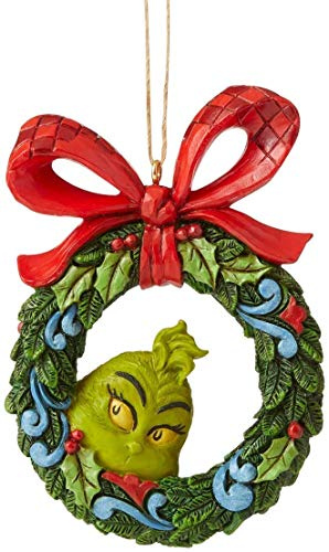 Enesco Jim Shore The Grinch Hänge-Ornament, 9 cm hoch, Mehrfarbig
