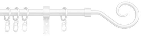 Bestlivings Gardinenstange Set - Lilie, Kegel, Roma (Roma (70-130cm), Weiß)