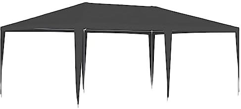 vidaXL Tente de Réception Professionnelle Tonnelle de Patio Chapiteau de Jardin Pavillon d'Extérieur Belvédère Terrasse 4x6 m Anthracite 90 g/m²