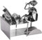 BRUBAKER Schraubenmännchen PC Büro Arbeiter mit Visitenkartenhalter - Handarbeit Eisenfigur Metallmännchen - Geschenk für Kaufleute, Büroarbeiter und Kollegen