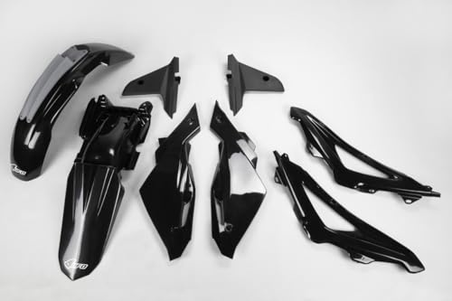 UFO PLAST KIT SCHWARZ Husqvarna CR 125 2009-2013 | Verkleidungsset, schlagfester, UV-beständiger Kunststoff kompatibel mit Husqvarna CR 125 2009-2013