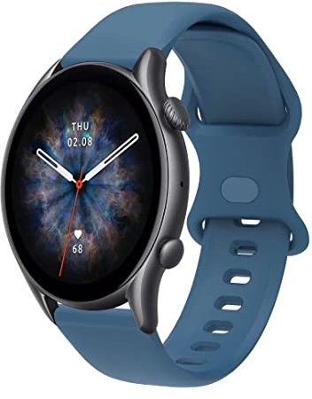 Cinturino in silicone compatibile con Amazfit GTR 3 Pro/GTR 3, Sport Galaxy Watch Band Compatibile con Samsung Watch 46mm/Fossil Men Gen 4