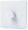 Aroidful 5-200W LED Dimmer Switch, Push On/Off 1 Gang 2-Way Rotary Trailing Edge Dimmer Switch for Dimmable LED Lights/Incandescent/Halogen (White)