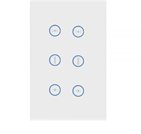 Jinvoo Smart WiFi Smart 2 interruttore tenda Controllo otturatore in un'unità 10A 1000W Funziona con Alexa Google Assistant Telecomando Cavo neutro è necessario Hub non richiesto bianco (1 confezione)