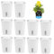 WMLBK Self-Watering Plant Pots Indoor,10 Pcs Plastic Self Watering Flower Pots with Drainage Holes Sauce,for Indoor Outdoor Balcony Windowsill Plants Flowers (12.5cm)