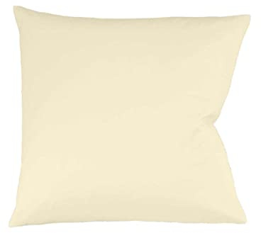 sleepling Satin Kissenbezug, Kissenhülle aus 100% seidig weicher Baumwolle, Bezug Zierkissen, Sofakissen, Kissen, 60 Grad, Ökotex 100, Made in EU, 40 x 40 cm, vanille