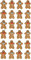 Abacus Cards Gingerbread Men Edible Cake Cupcake Decorations x24 (429)