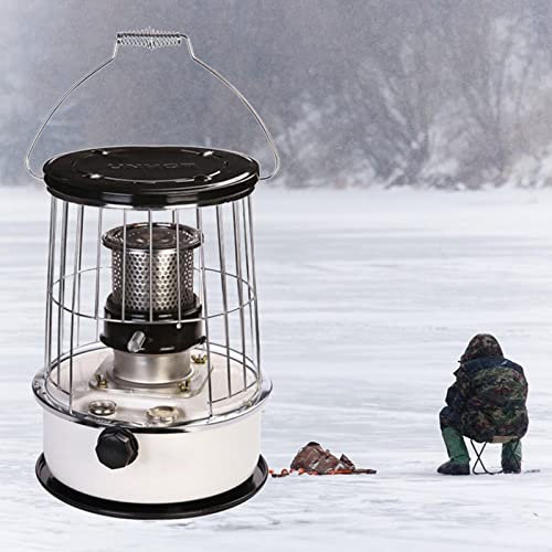 SHU Estufa de Queroseno Blanco, Chimenea de Vidrio, Ahorro de energía y Calentador eficiente, Estufa de Cocina for Acampar, portátil, silenciosa (Color : White Color)