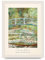 Lithobee - Claude Monet Bridge Over A Pond Of Water Lilies 1899 - Printed Wall Art Design in Sizes A2, A3 & A4 Framed in a Stylish Frame or Unframed (A4 White Grain Frame)