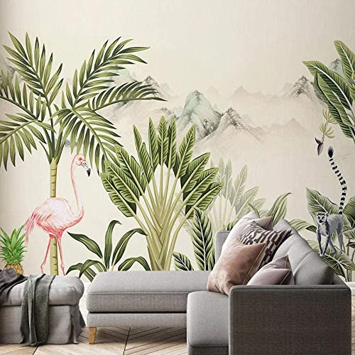 Paysage Végétal De La Forêt Tropicale Papier Peint Mural Papier Peint De Fond Décoration Industrielle Décoration De La Chambre À Coucher Papier Peint 3D Décoration Intérieure Pâte 140 x 70 cm (LxH)