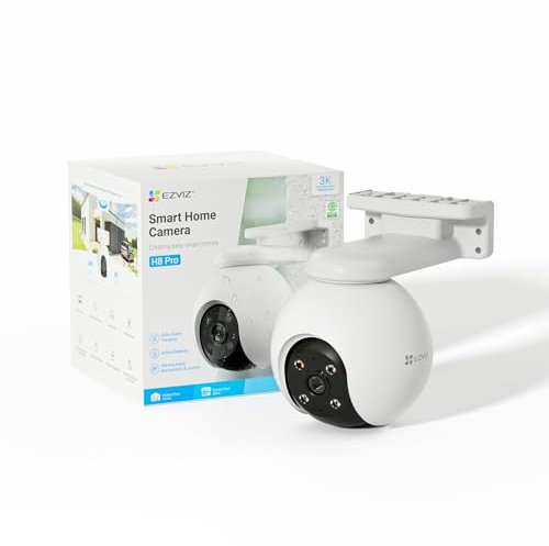 EZVIZ Telecamera di sicurezza per esterni con zoom automatico a 360°, 3K, tracciamento con 12 punti preimpostati, riconoscimento della mano che agitano, visione notturna a colori, rilevamento di