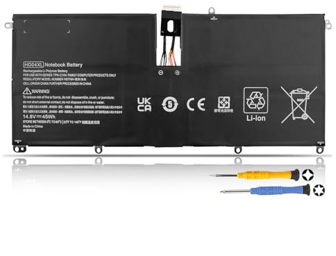 K KYUER HD04XL Laptop Batterie pour HP Spectre XT Pro 13-b000 Envy Spectre XT 13-2000 Ultrabook 13-2000er 13-2000eg 13-2001tu 13-2120tu 13-2021tu 685866-1B1 685866-171 TPN-C104 HSTNN-IB3V 685989-001