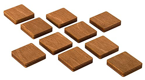 Imanes de Nevera de Madera, Imanes Decorativos, Imanes para Oficina, imanes Cuadrada para Nevera. Mediano Color marrón.