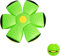 WSADZXC77 Pet Toy Flying Saucer, Decompression Deformation Foot Stomp Light-Emitting Venting Stomp Ball for Dogs Adult Cats (Green, No Lights)