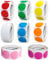 Markierungspunkte,4000 Stück Bunte Klebepunkte auf Rolle, Selbstklebende, Runde Aufkleber perfekt für Kennzeichnung im Büro, Sticker rund 25x25 mm 8 Farben