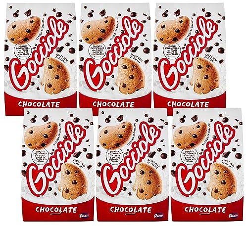PAVESI Gocciole Chocolate - Kekse mit Schokoladenstückchen 500g (Gocciole, x6)