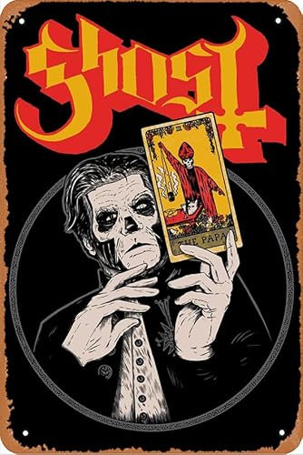 Band Ghost BC Plakette Poster Metall Blechschild 20,3 x 30,5 cm Vintage Retro Wanddekoration