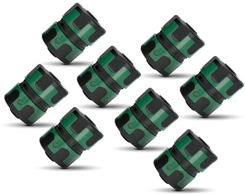 RASENWERK® - Reparatur Verbinder 3/4 Zoll - Wasserschlauch Verbindungsstück - Zubehör für Gartenschlauch - Schlauch Reparator - 8 Stück