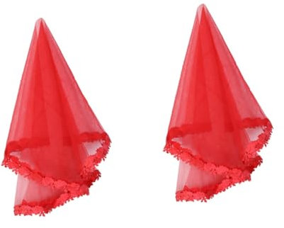 GALPADA 2St Hochzeitskleid Schleier Hochzeitsschleier Schleier in Kathedralenlänge Bachelorette Schleier brautschleier hochzeitskleider rotes hochzeitskleid Spitze Stirnband