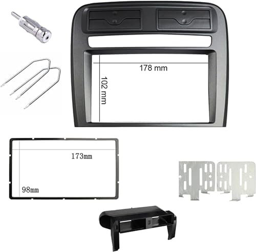 SoundPLUS Mascherina Radio 2DIN per Fiat Grande Punto - Kit di Montaggio (Antracite)