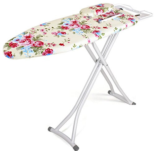 Tabla de planchar, vertical plegable para el hogar, percha para planchar en caliente, placa de hierro grande, placa de hierro de malla de acero transpirable, planchado grande reforzado (color: A)