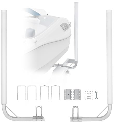 VEVOR L-Form 1,2 m Anhängerpfahl Bootsanhänger Anleitung Kurbelstütze Bootsführung, 16 cm Einstellbare Breite Boat Trailer Guide-on, Ersatzteile und Zubehör für Skiboot Fischerboot Segelbootanhänger
