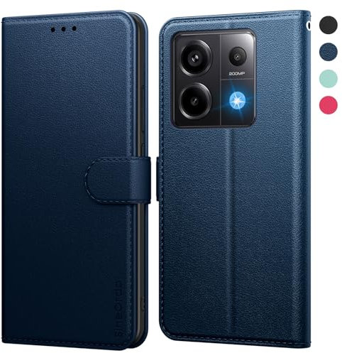SineOrdo Cover per Xiaomi Redmi Note 13 Pro 5G & POCO X6 5G Custodia, Custodia Xiaomi Redmi Note 13 Pro 5G & POCO X6 5G Cover Libro Portafoglio Folio Pelle Flip Stand Case - Blu