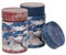 Dose Japan Garten je 150g - 2er Set - mit japanischen Motiven aufwendig lackiert, Innendeckel und Stülpdeckel - Kaffee- Teedose Ø 7,5cm Höhe 11,7cm Vol. ca.520ml