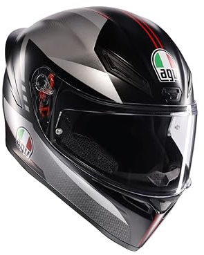 AGV K1 S Integralhelm Lap matt schwarz/grau/rot S