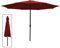 Eulenke Parasol de 270 cm de diamètre - Inclinable des deux côtés à 30 ° - Protection UV - En polyester - Imperméable et anti-taches - Sans support - Rouge