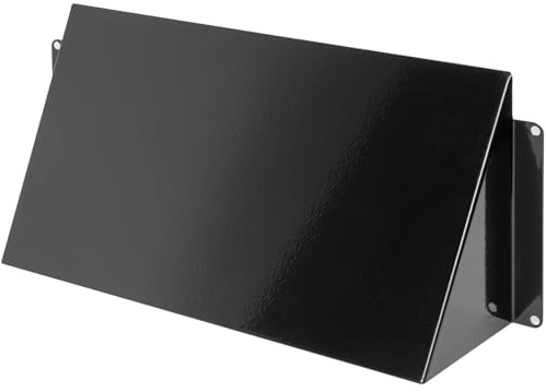 Repa Market 250 x 120 mm Schwarz Entlüftungsabdeckung aus verzinktem Stahl - Ablufthaube mit Regenschutz - Entlüftungshaube für Innen- und Außenbereich, HVAC-Abluftkanal, Auspuffkappe