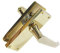 Brass Door Handles Interior Door Handles-Victorian Straight Door Handles in Brass Plated Door Handles, Back Plate, 118 x 42mm & Tubular Latch (1 Pair of Handles)