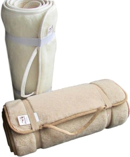 Yogamatte Sportmatte Pilatesmatte aus Wolle (Merinowolle (weiß), 75x200)