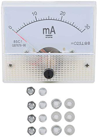 Voltmetro Analogico 2 Pezzi, Voltmetro Analogico, 85C1 DC 0-30MA, Puntatore Amperometro, Tester Elettrici per Stabilizzatore di Tensione