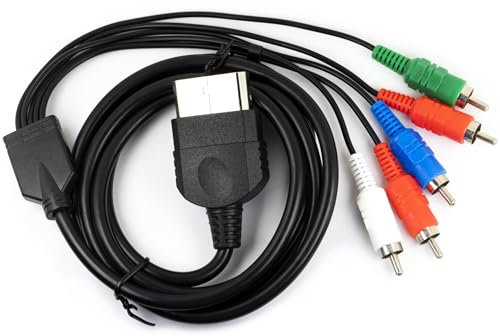 jujinglobal 6ft HDTV Component AV Audio Video Cable for Classic Original Xbox Gen1 (24Pins Plug)