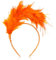 Bunt Feder Stirnband Fascinator Stirnbänder Cosplay Feder Haarband Karneval Party Kopfschmuck Regenbogen Feder Haarreif Kostüm für Ostertag Hochzeit Halloween Party (Orange)