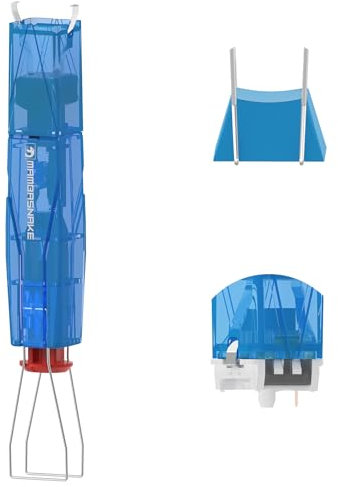MAMBASNAKE Outil d'extraction de touches 2 en 1 pour clavier mécanique remplaçable à chaud, kit de retrait de touches MX en acier inoxydable 304 pour clavier de jeu personnalisé, bleu translucide